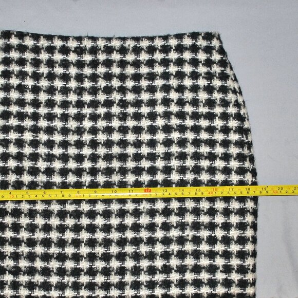 NWT Ann Taylor Skirt Size 2 Wool Blend Houndstooth Pencil Skirt - Picture 10 of 11